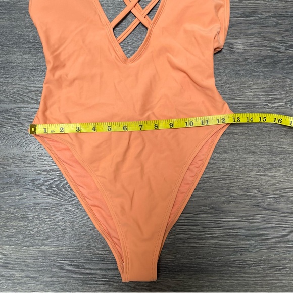 Forever 21 Orange One-Piece Swimsuit Size S NWT - Picture 3 of 8